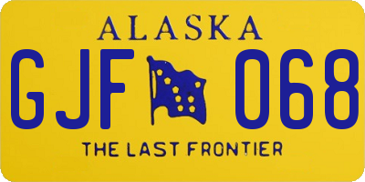 AK license plate GJF068