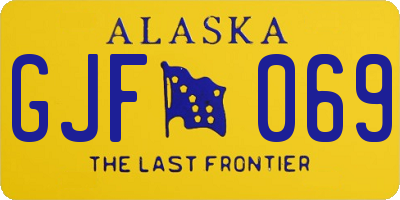 AK license plate GJF069