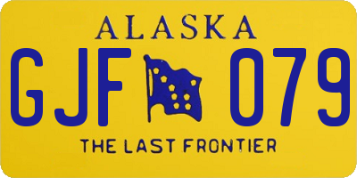 AK license plate GJF079