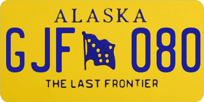 AK license plate GJF080
