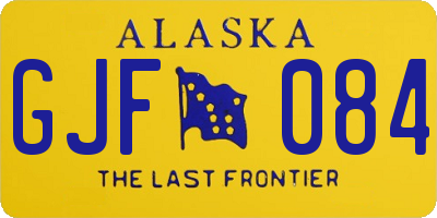 AK license plate GJF084