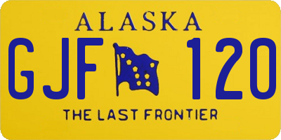 AK license plate GJF120