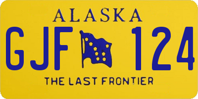 AK license plate GJF124