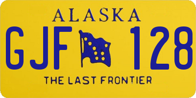 AK license plate GJF128