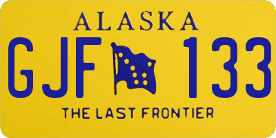 AK license plate GJF133