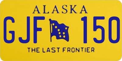 AK license plate GJF150