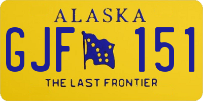 AK license plate GJF151