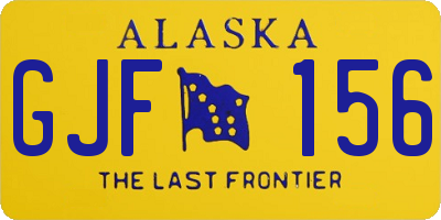 AK license plate GJF156