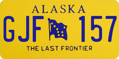 AK license plate GJF157