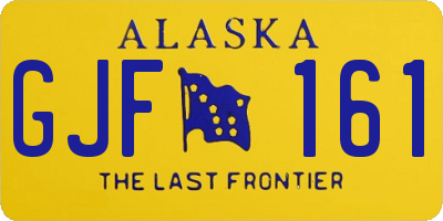 AK license plate GJF161