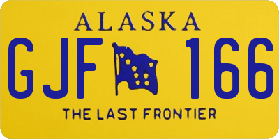 AK license plate GJF166