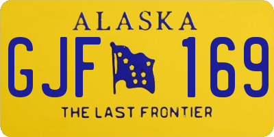 AK license plate GJF169