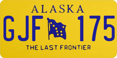 AK license plate GJF175