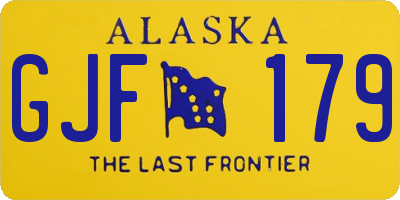 AK license plate GJF179