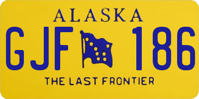 AK license plate GJF186