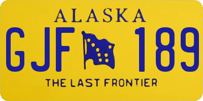 AK license plate GJF189