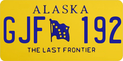AK license plate GJF192