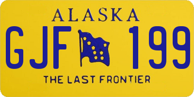 AK license plate GJF199