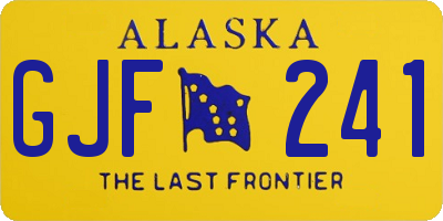 AK license plate GJF241