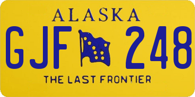 AK license plate GJF248