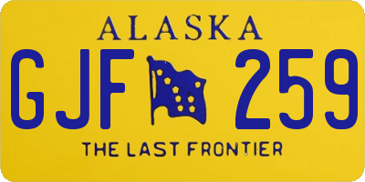 AK license plate GJF259