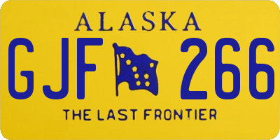 AK license plate GJF266