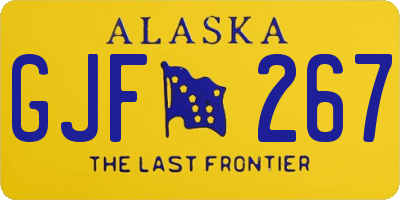 AK license plate GJF267