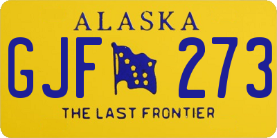 AK license plate GJF273