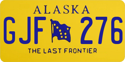 AK license plate GJF276