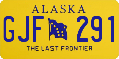 AK license plate GJF291
