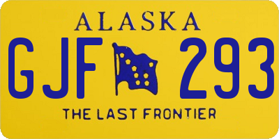 AK license plate GJF293