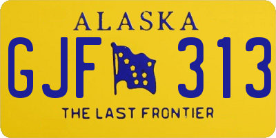 AK license plate GJF313
