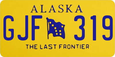 AK license plate GJF319