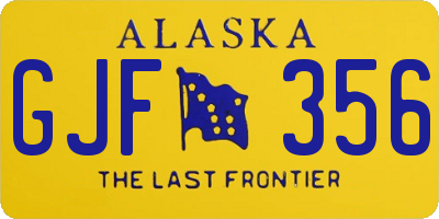 AK license plate GJF356