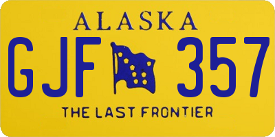 AK license plate GJF357
