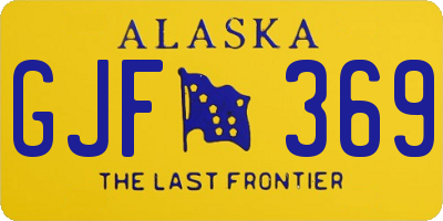 AK license plate GJF369