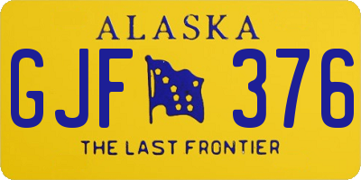 AK license plate GJF376