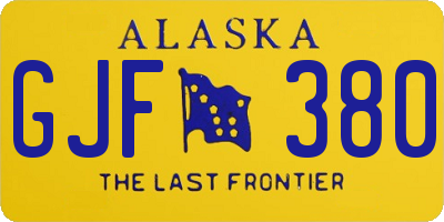 AK license plate GJF380
