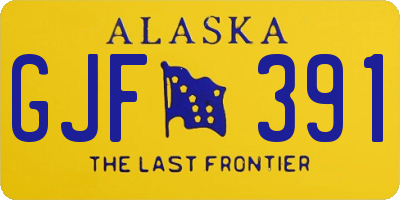 AK license plate GJF391