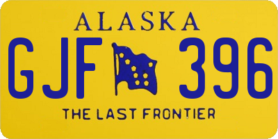 AK license plate GJF396