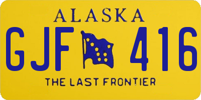 AK license plate GJF416