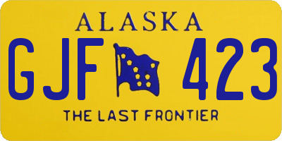 AK license plate GJF423