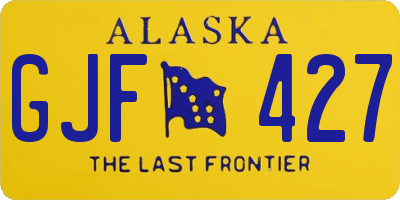 AK license plate GJF427