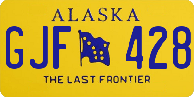 AK license plate GJF428