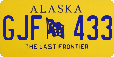 AK license plate GJF433