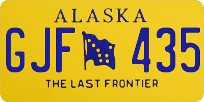 AK license plate GJF435