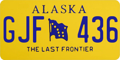 AK license plate GJF436
