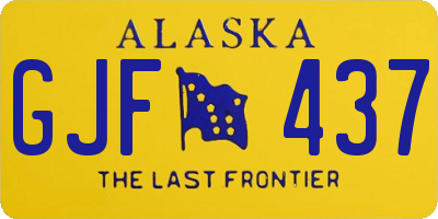 AK license plate GJF437