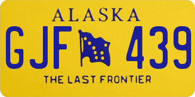 AK license plate GJF439