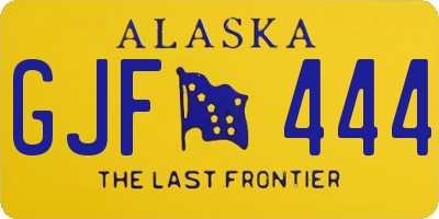 AK license plate GJF444